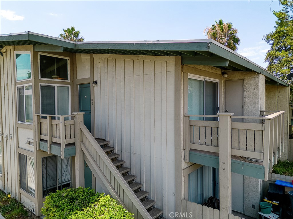 a front view of a house with balcony