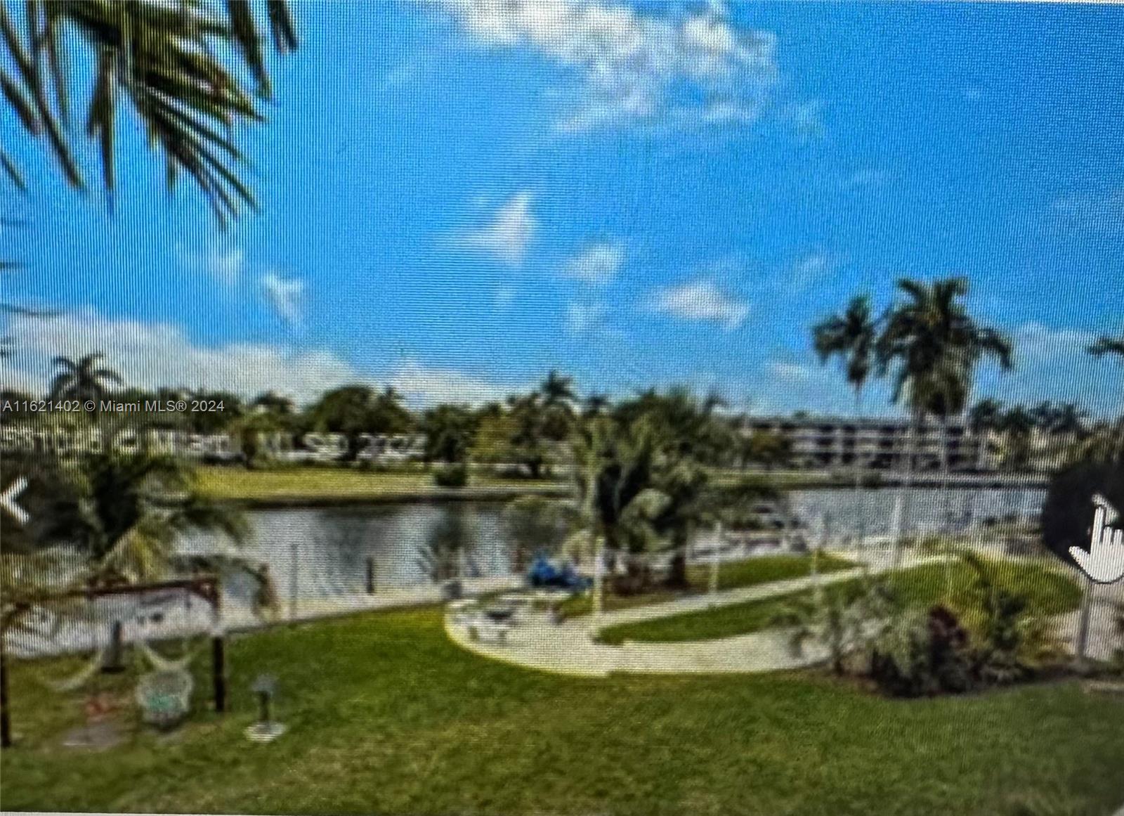 a view of a lake with houses