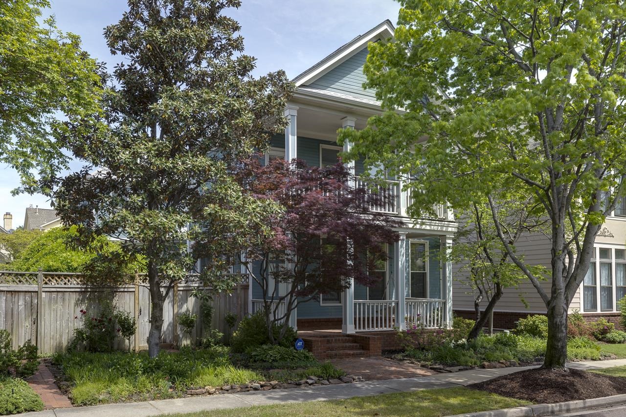 front view of house with a garden