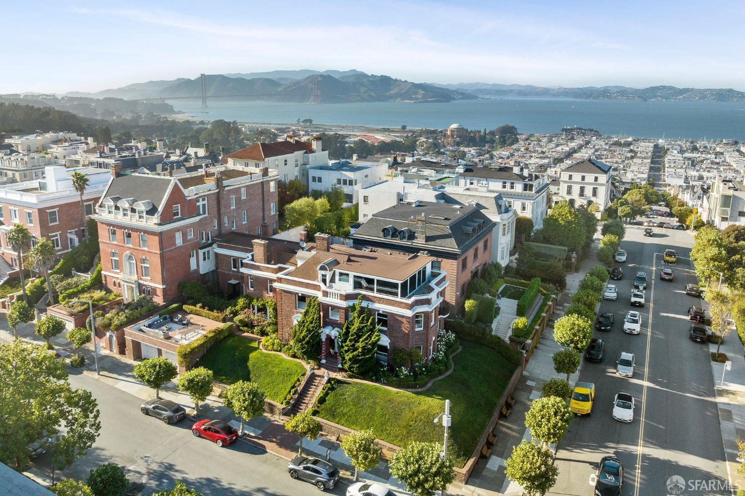 an aerial view of multiple house