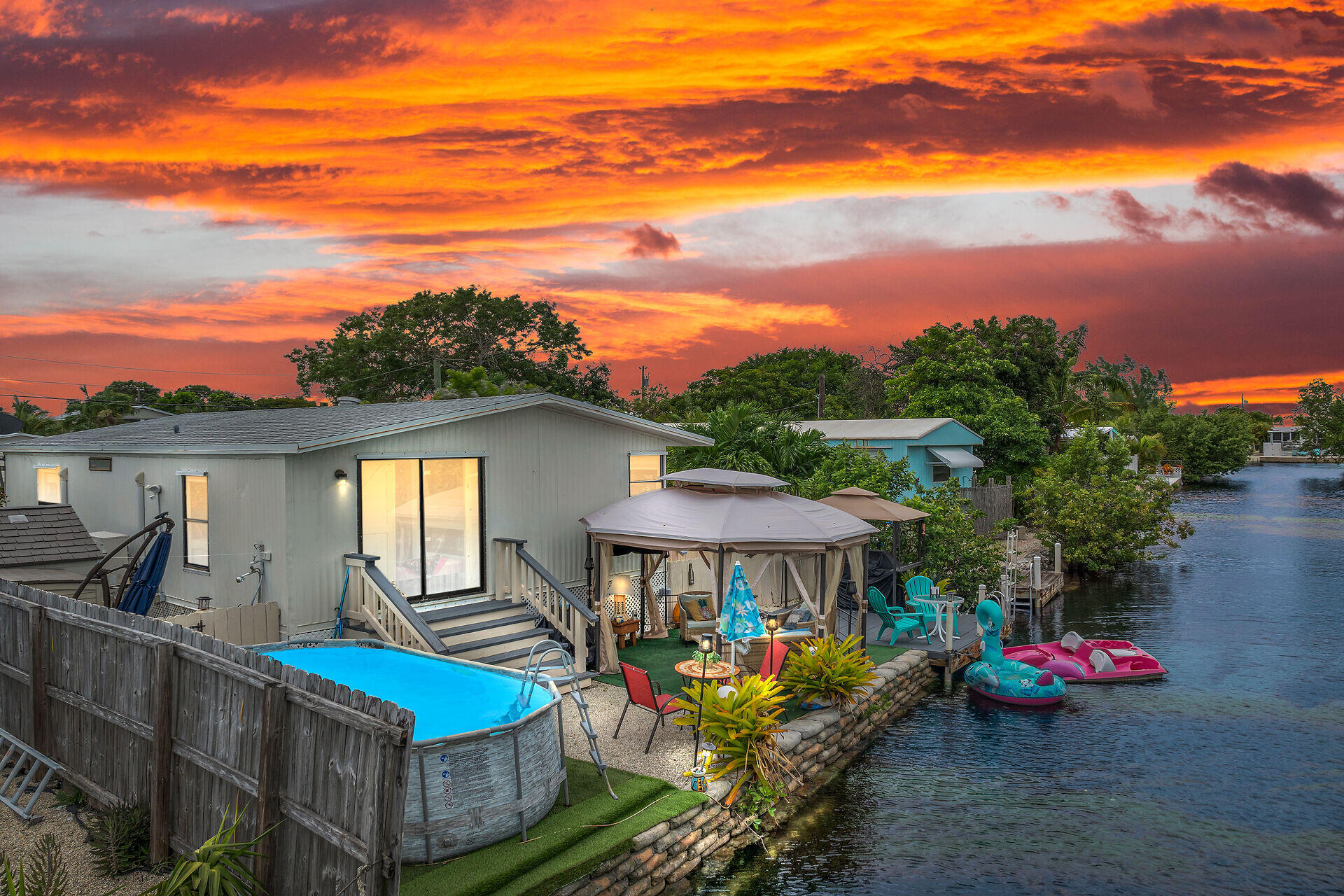 a view of a house with patio