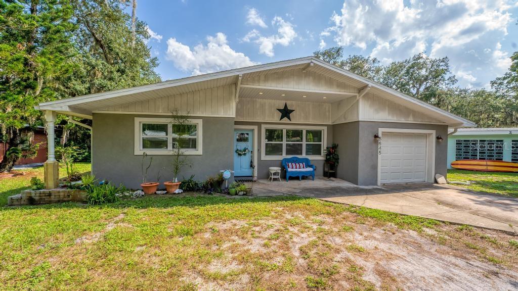 a view of a house with patio