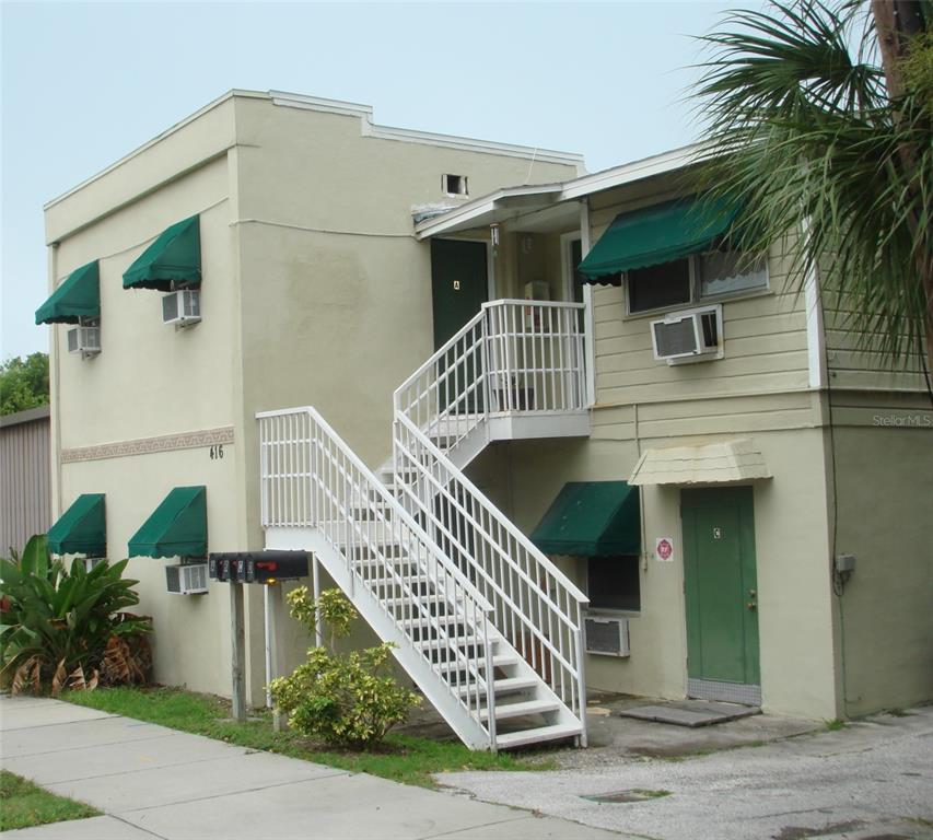 a front view of a house with entryway