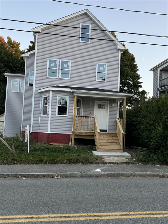 a front view of a house