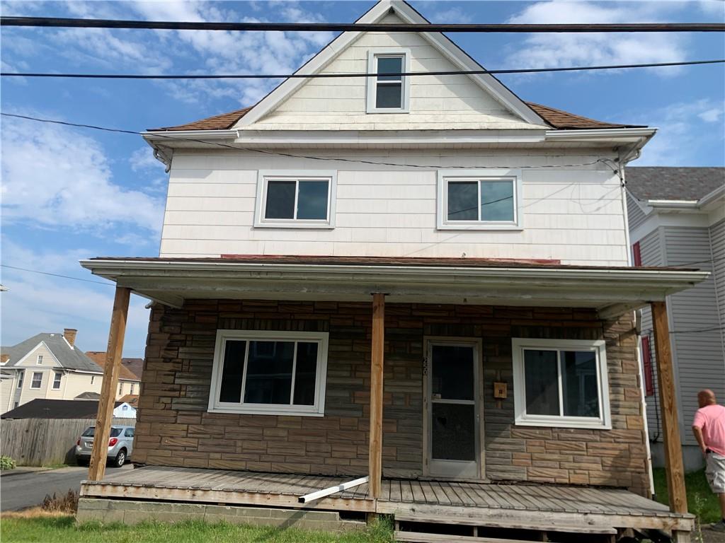 a front view of a house