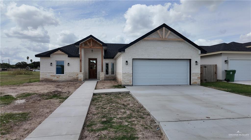 View of front facade with a garage