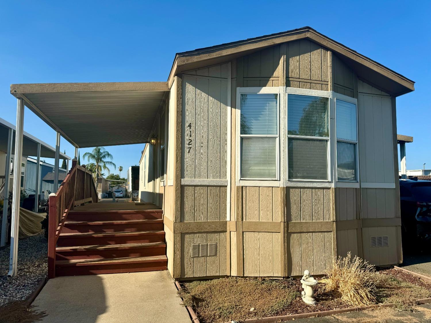 a front view of a house with entryway