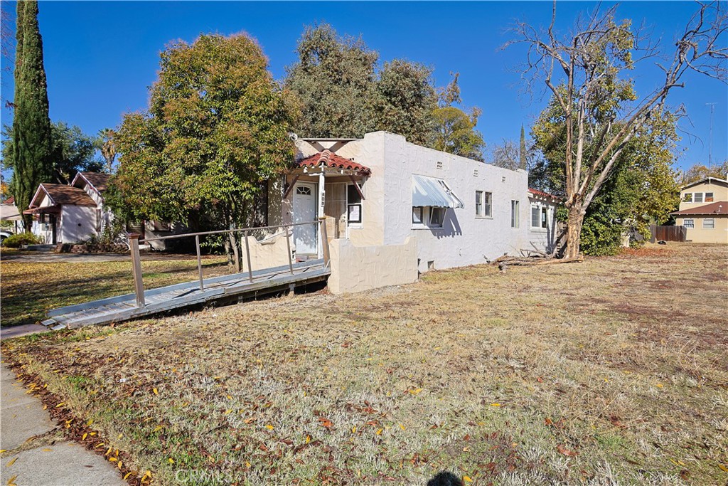 a house with trees in front of it