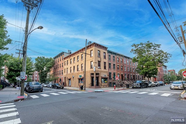 a large building with a street view