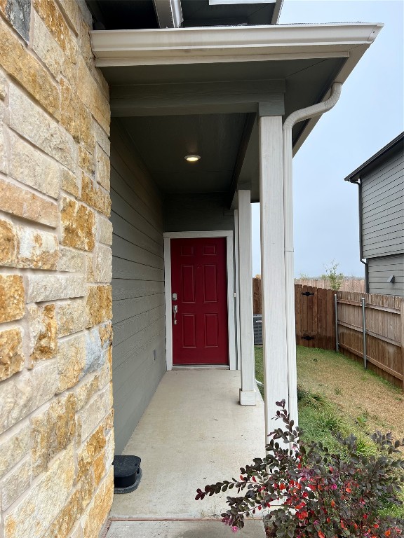 a view of a porch