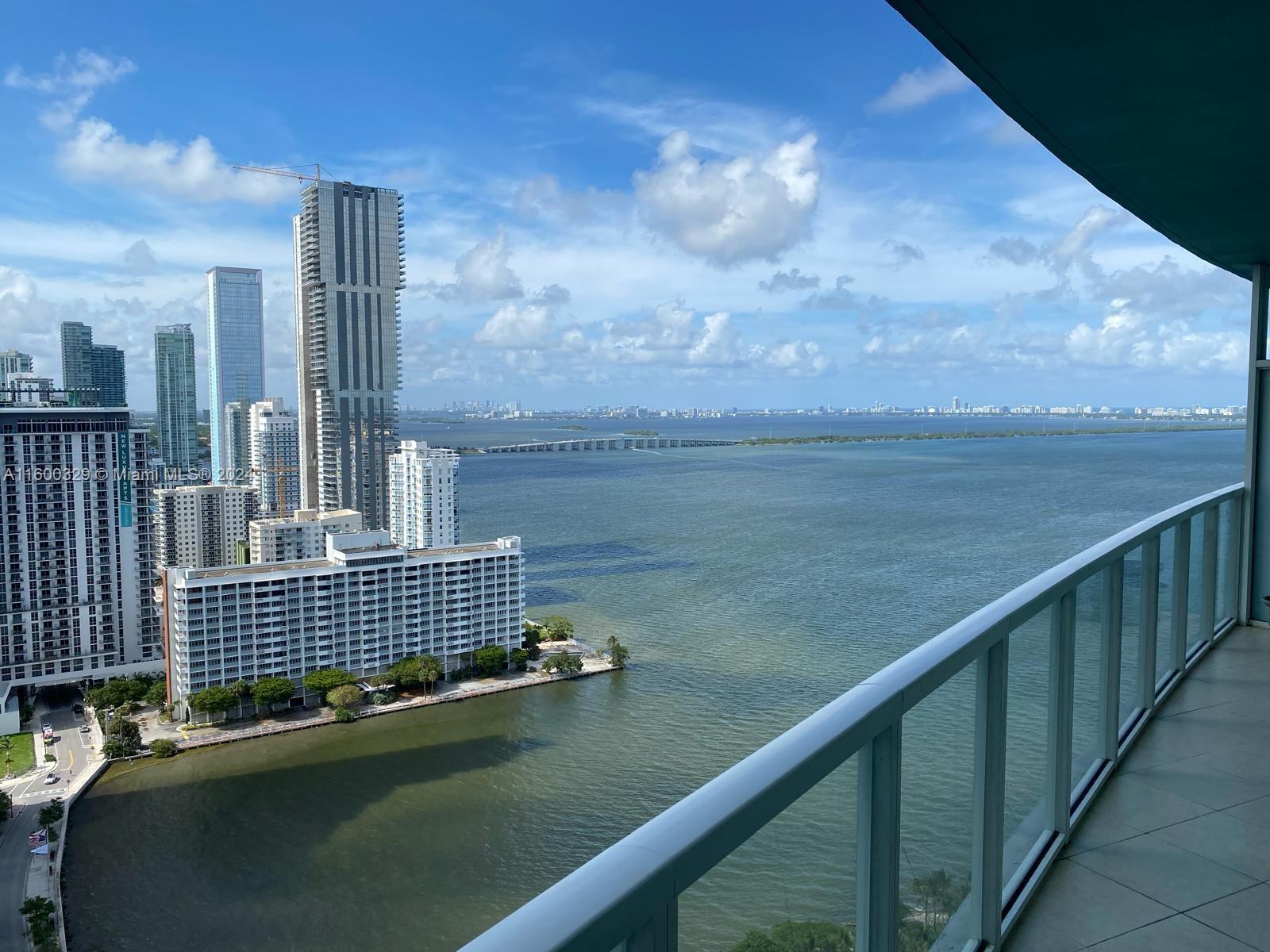 a view of balcony with ocean view