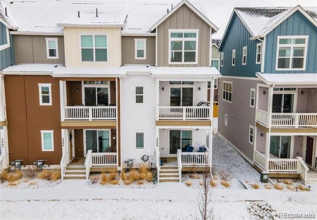 a front view of multi story residential apartment building