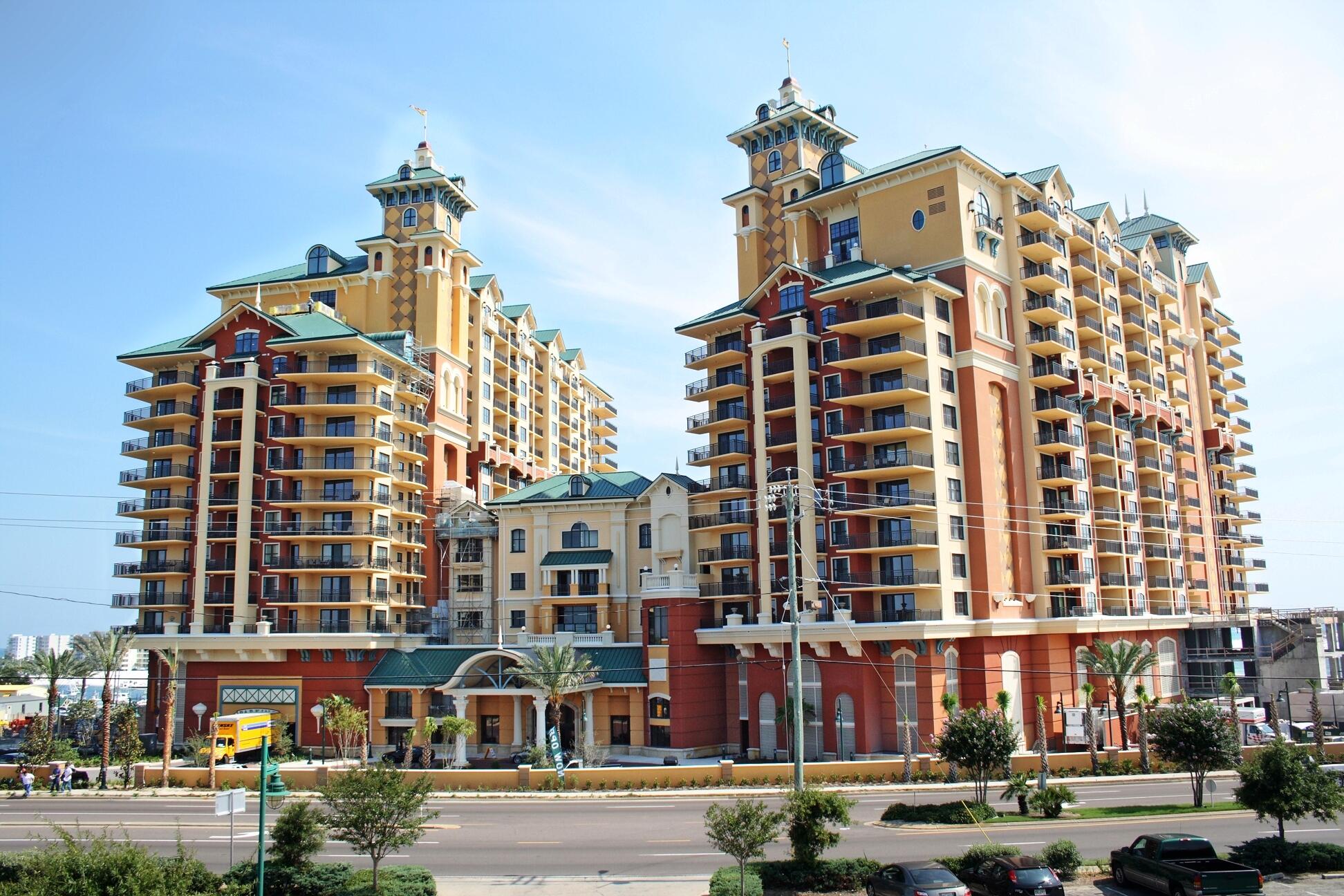 front view of a building with street view