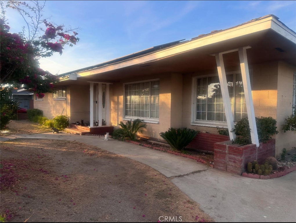 a view of a house with patio