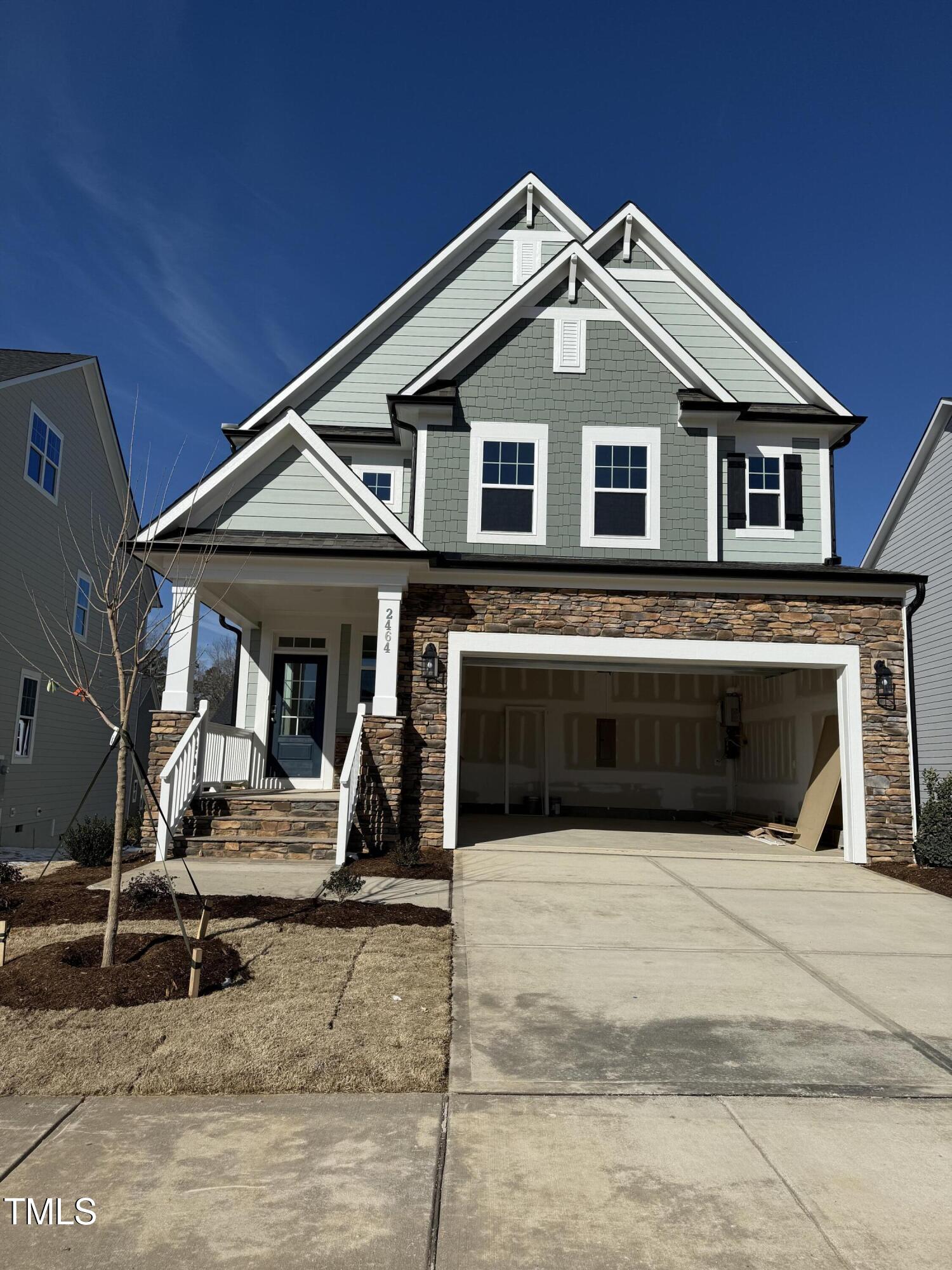 a front view of a house with entertaining space