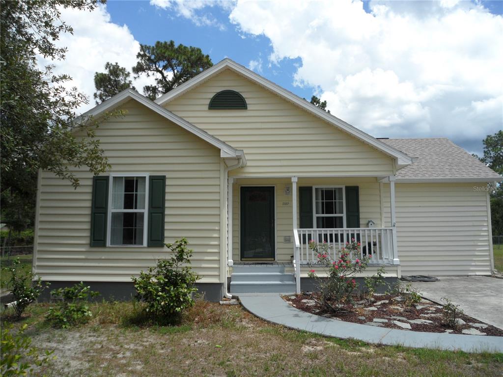 a front view of a house