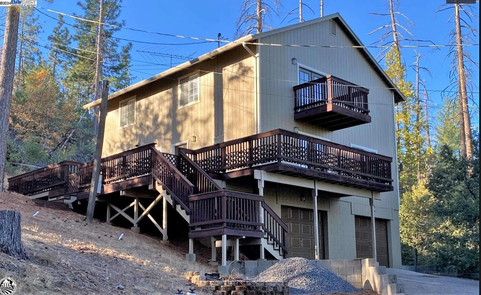 a front view of a house with balcony