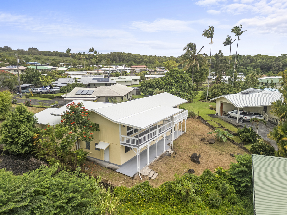 an aerial view of multiple house