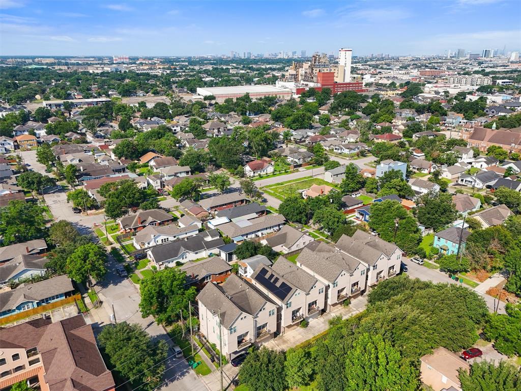 an aerial view of multiple house