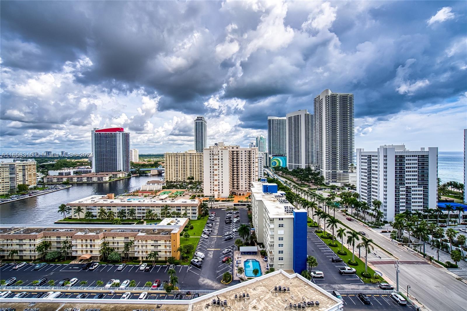 a city view with lot of high rise buildings