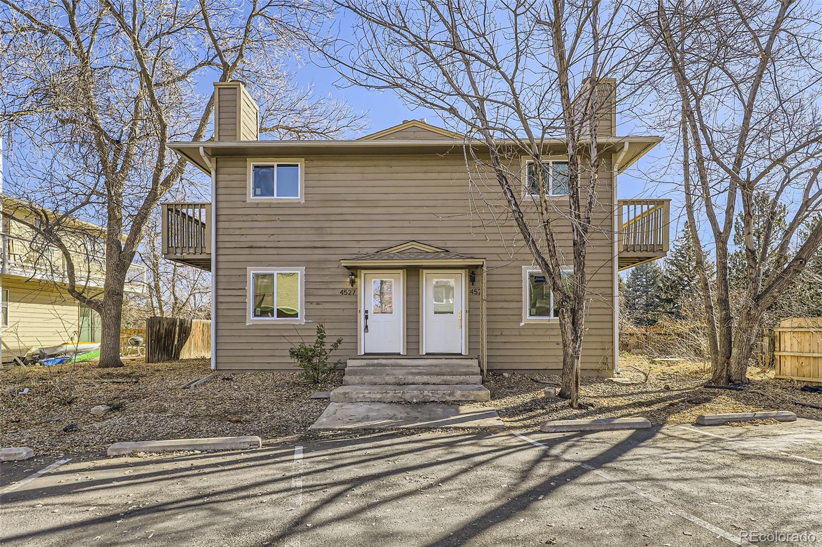 a front view of a house