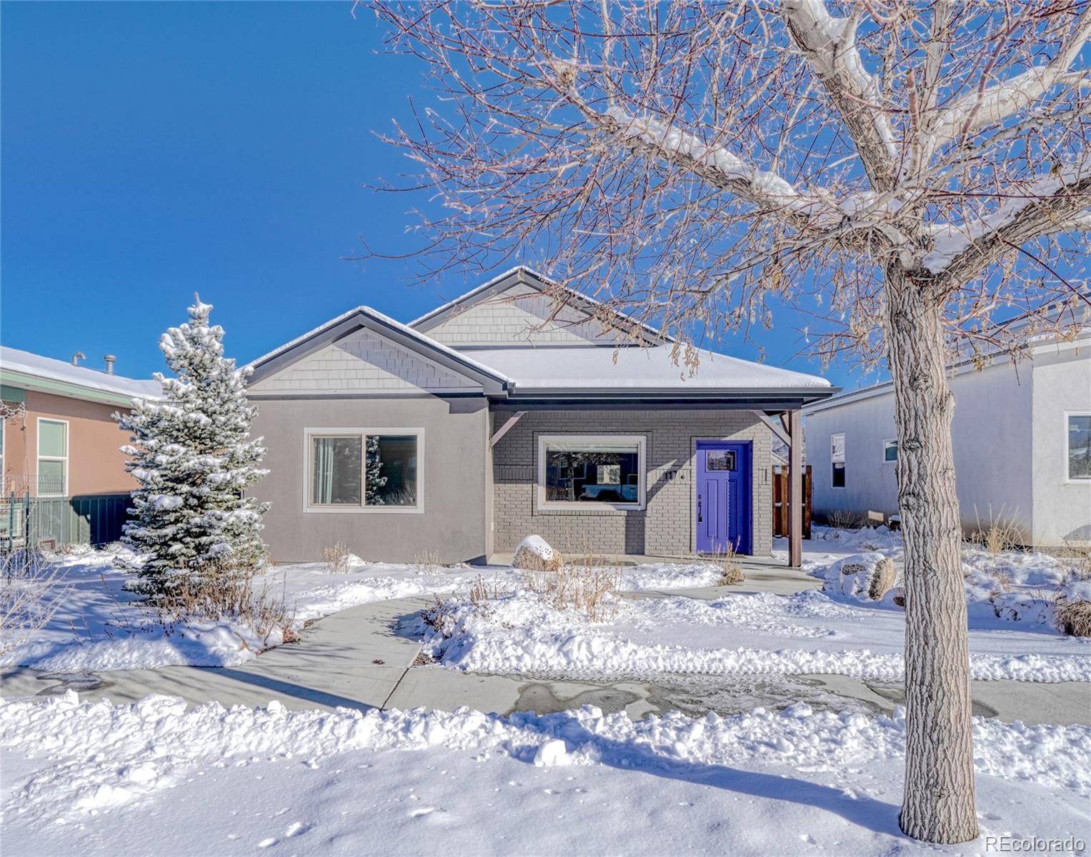 a view of a house with snow