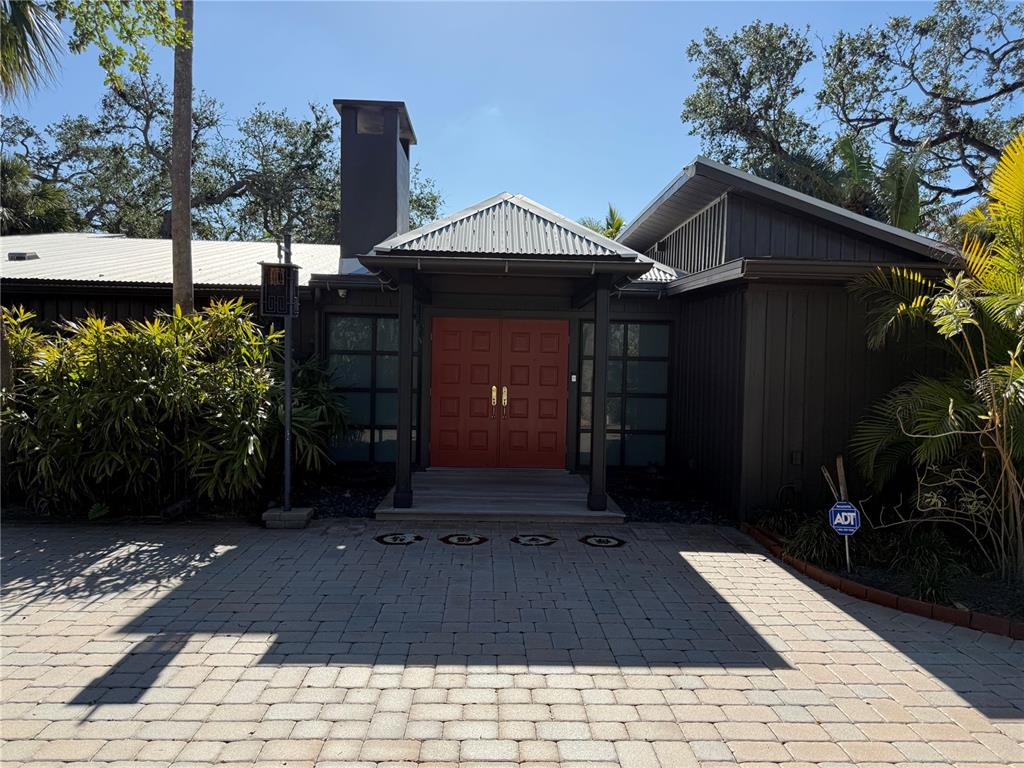 a front view of a house