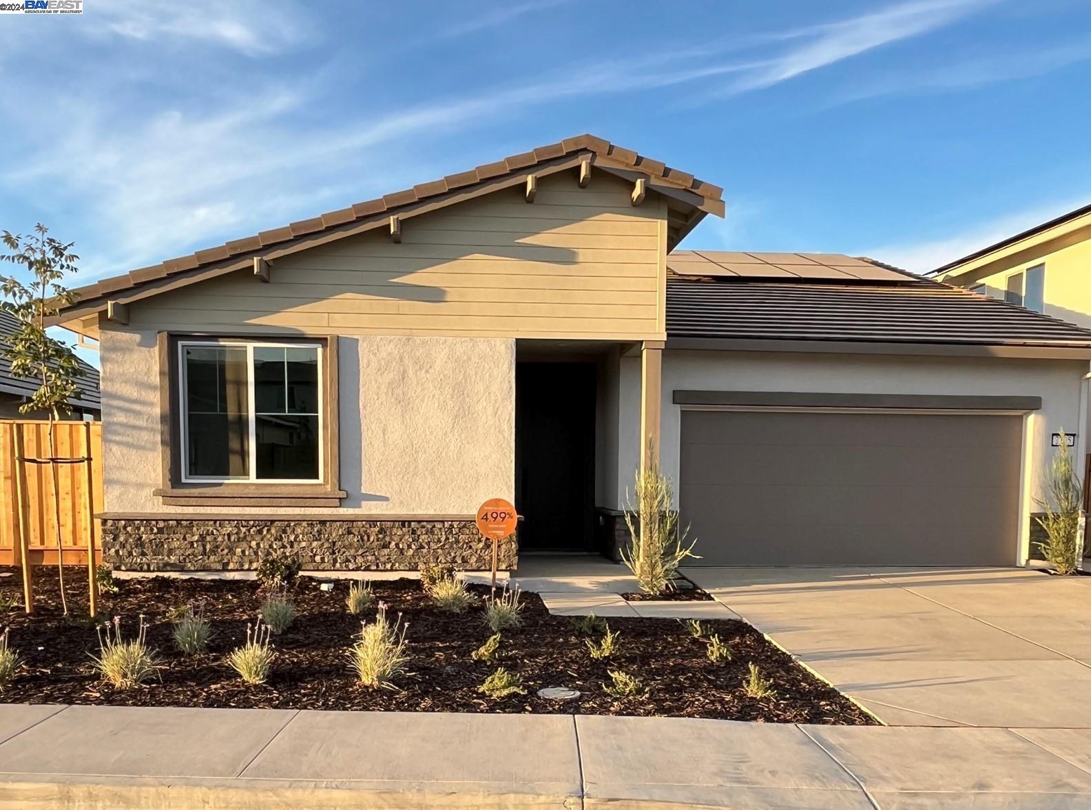 a front view of a house