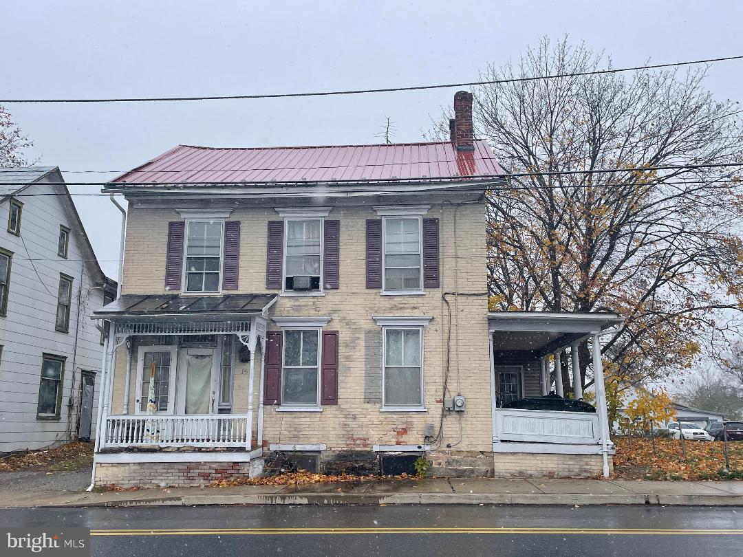 a front view of a house