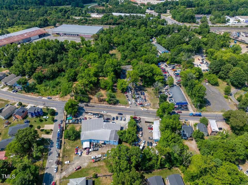 an aerial view of multiple house