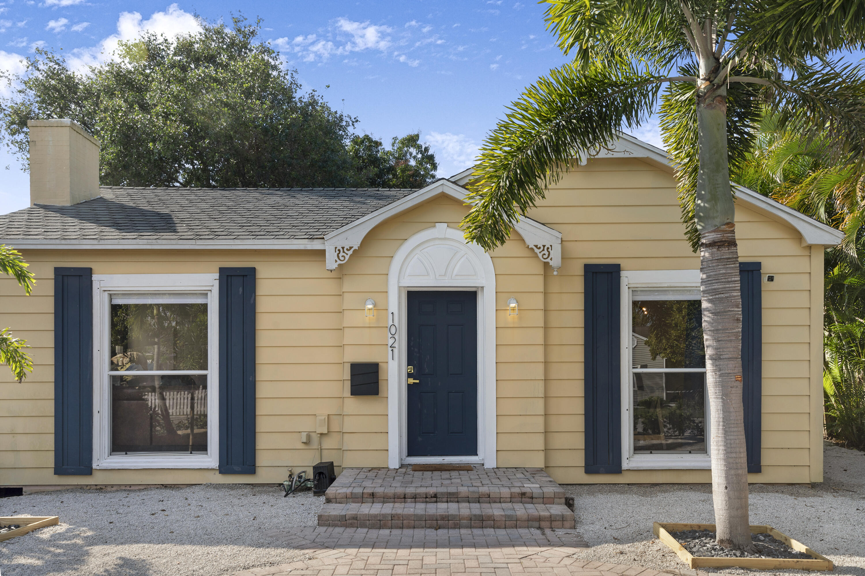 a front view of a house