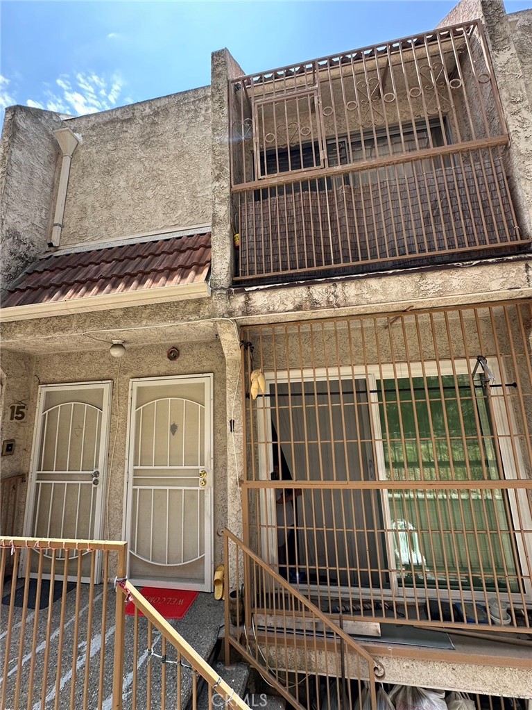 a view of a building with a window