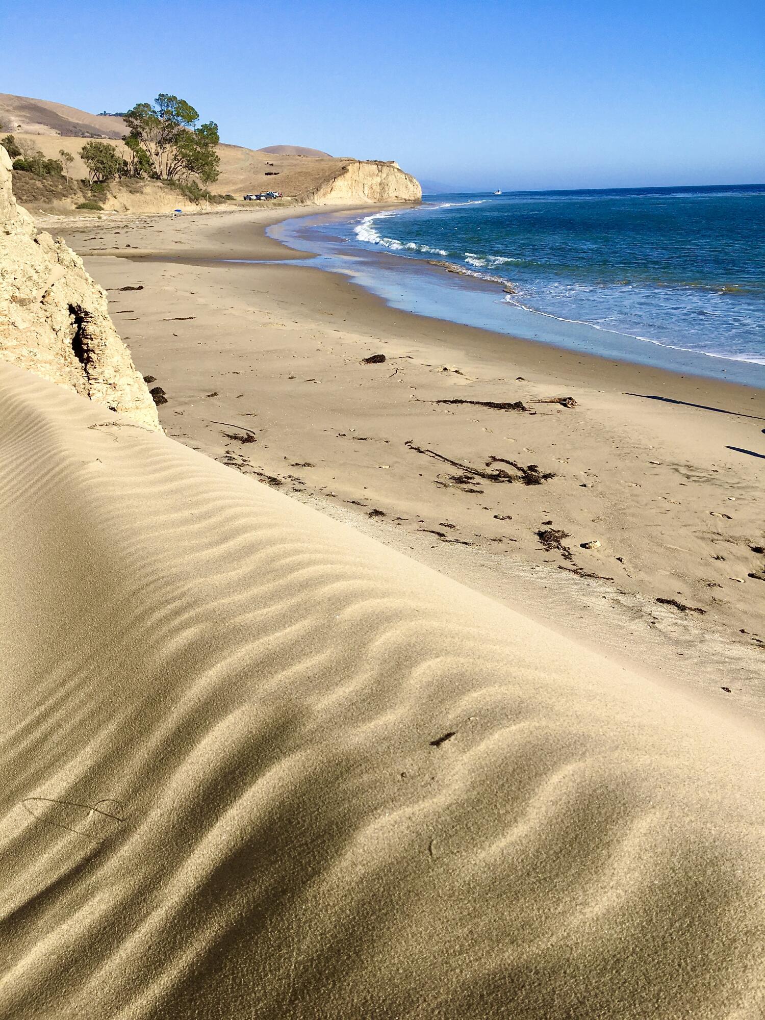 a view of beach and ocean