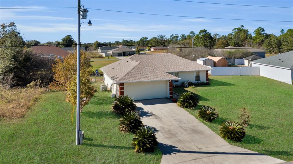 a aerial view of a house