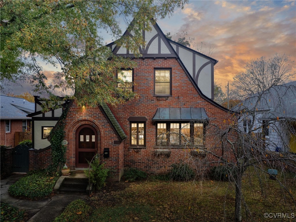 View of tudor-style house