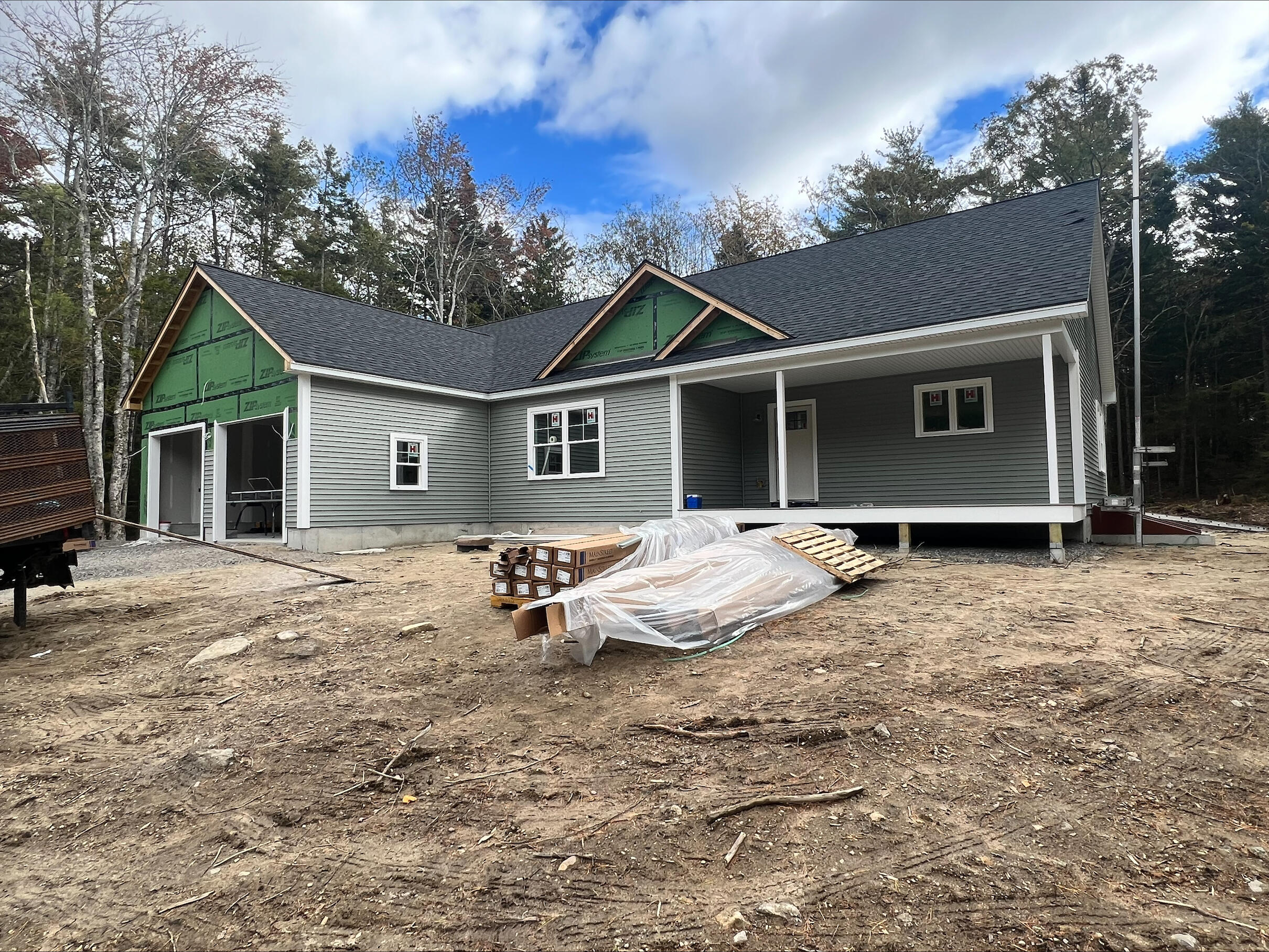 Siding underway