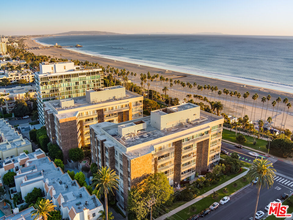 an aerial view of a balcony with outdoor space