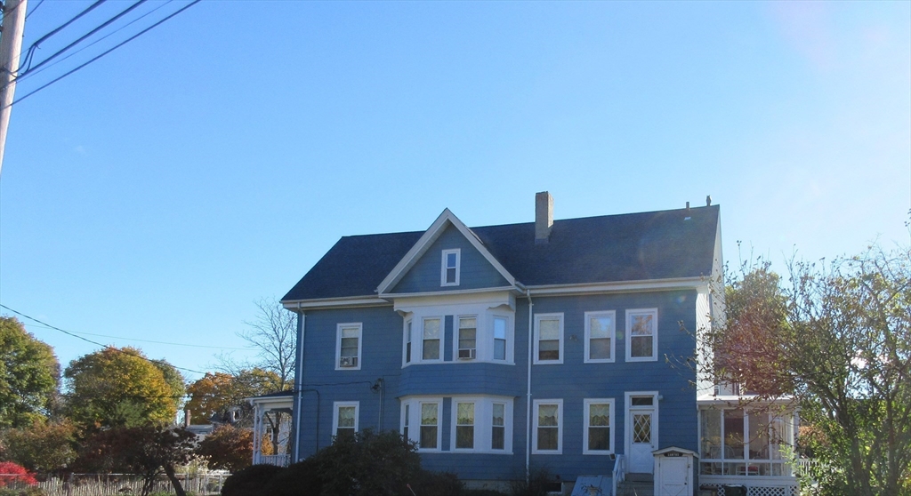 a front view of a house