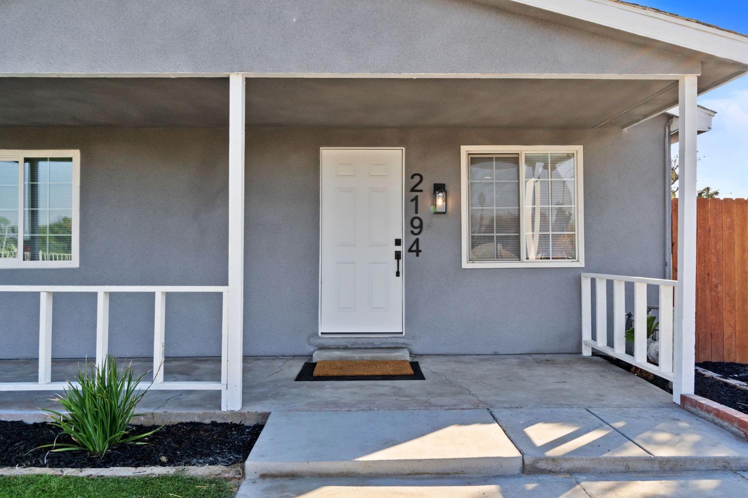 a view of front door of house