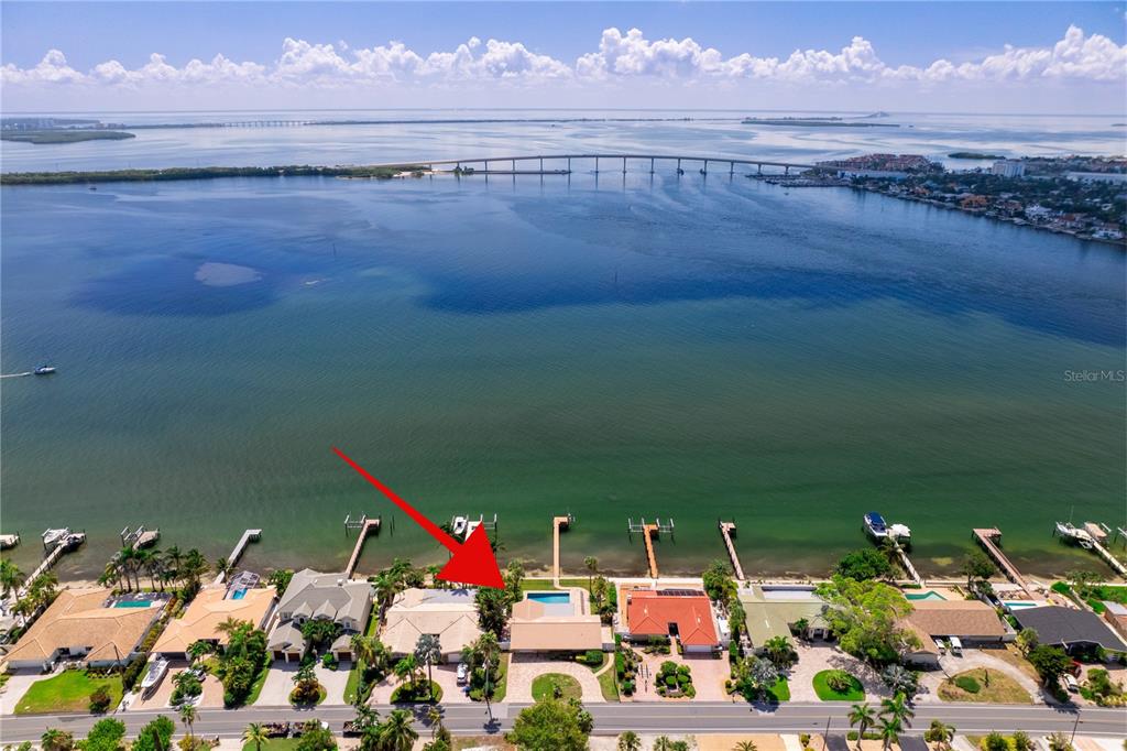 a view of lake from a balcony