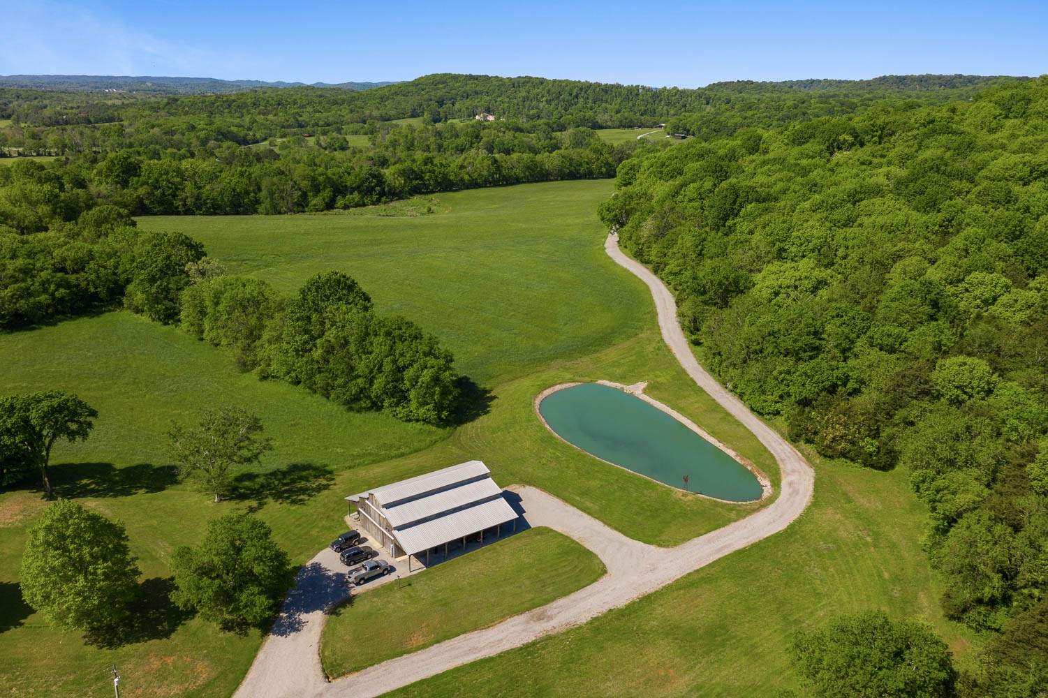 a view of a swimming pool with a yard