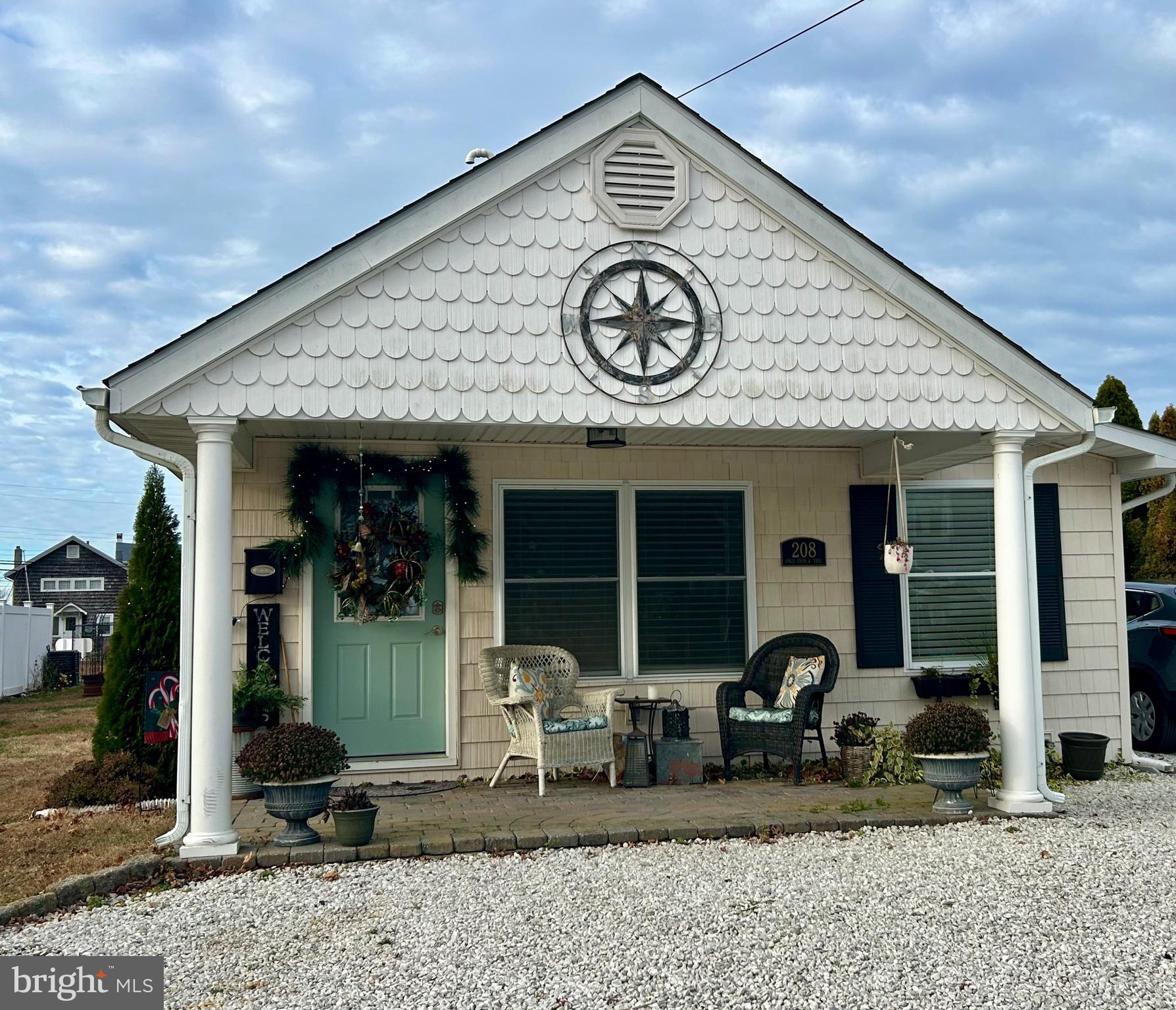 a front view of a house