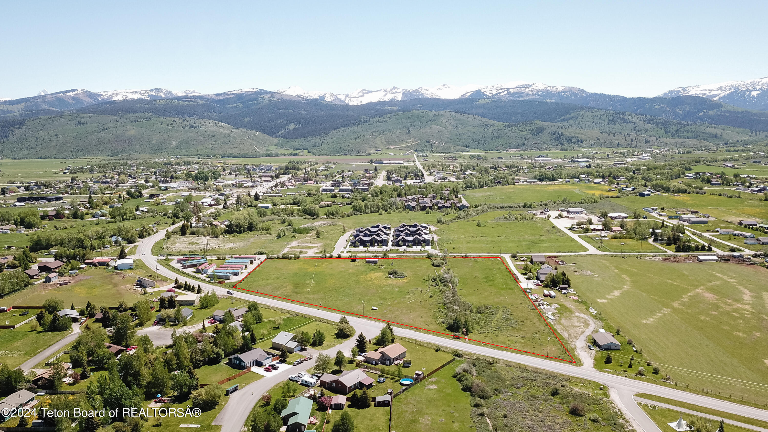 Aerial view looking East