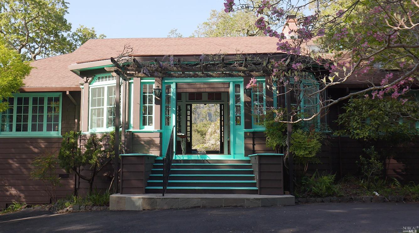 a view of a house with a garden