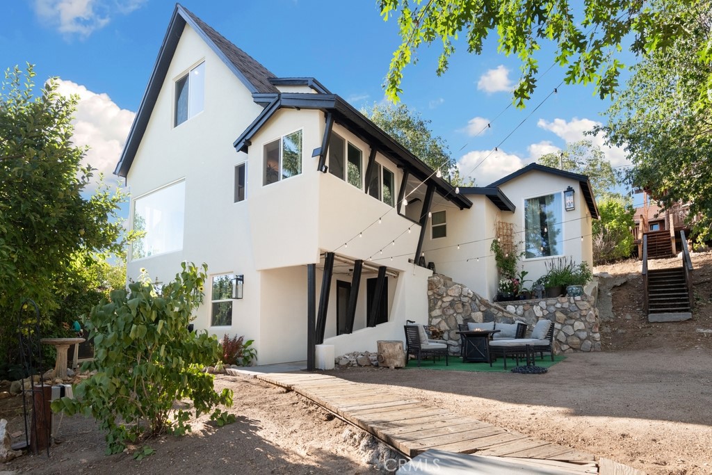 a view of a house with a patio