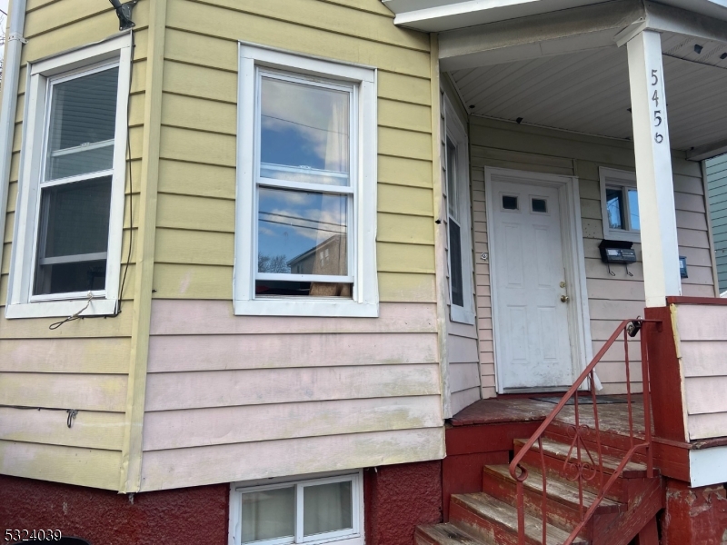 a front view of a house with a window