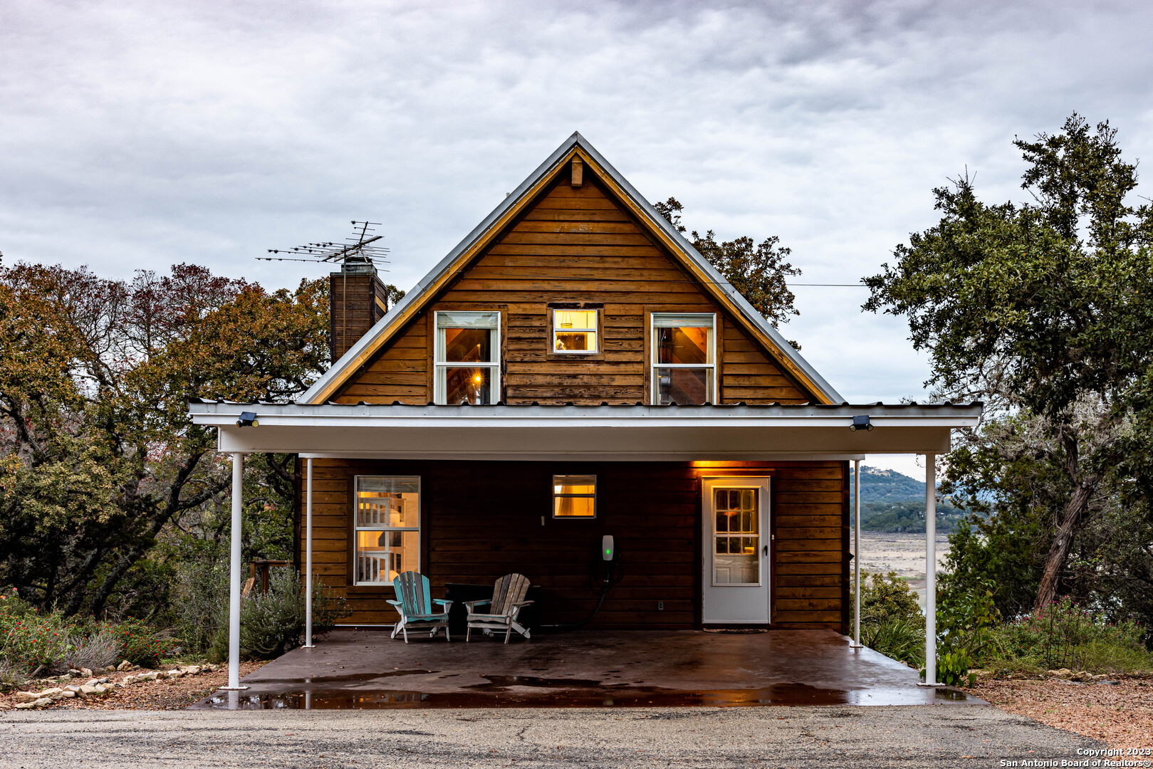 a front view of a house