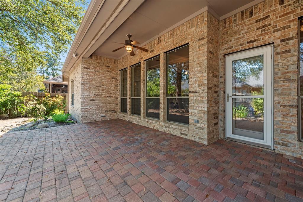 a view of a house with a large window