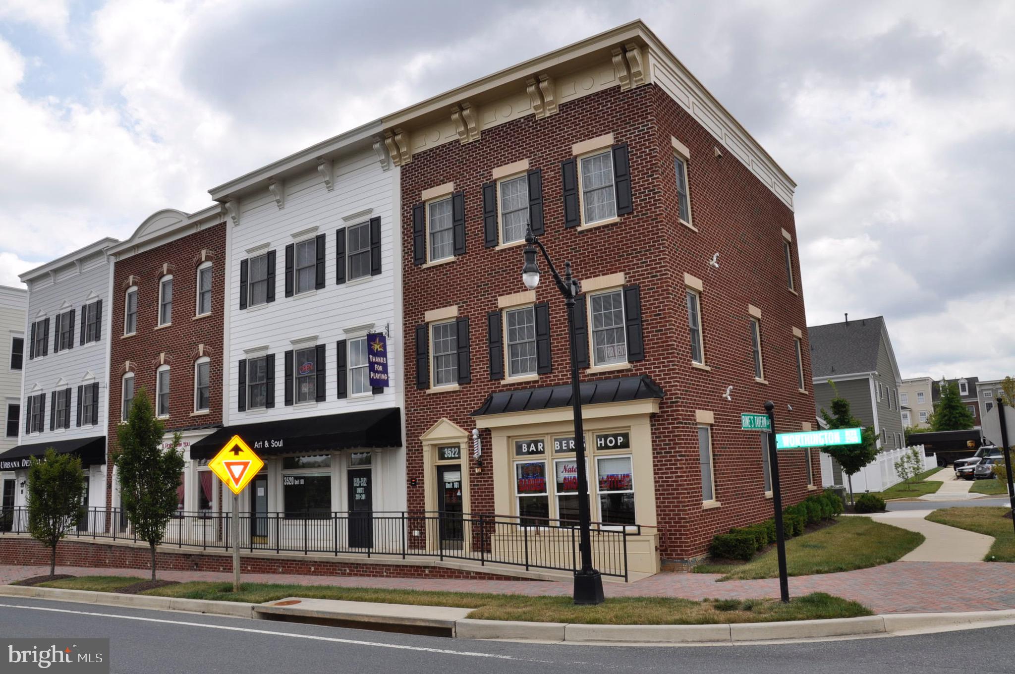 a front view of a building