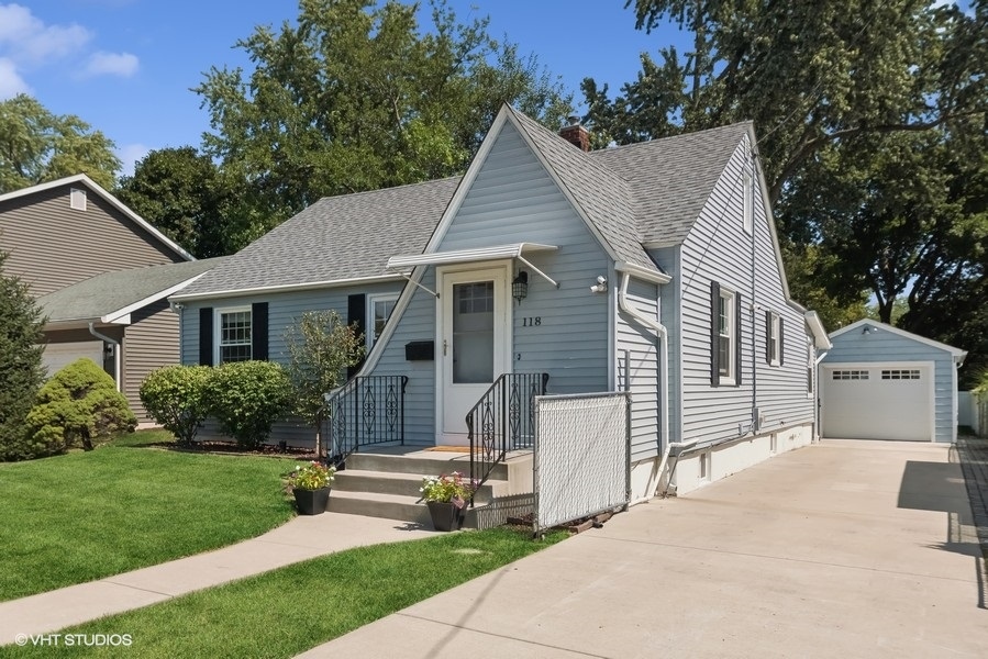 front view of a house and a yard